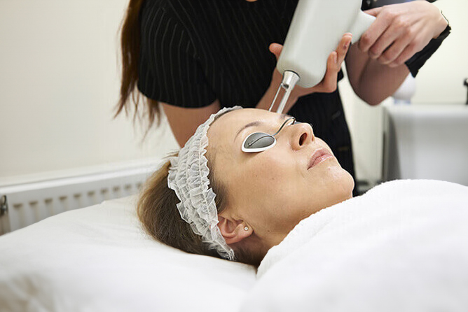 Woman Receiving a Micro Laser Treatment at Bayview Dermatology